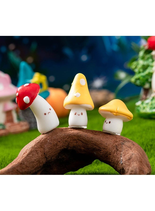 6 PCS Cute Car Accessories, Mushroom Ornament Set For Dashboard & Rear View Mirror, Car Decorations Interior - Image 4